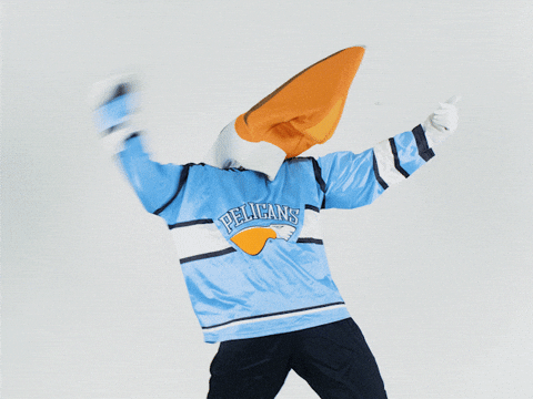 PelicansFi giphyupload dance hockey mascot GIF
