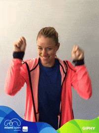 Excited Angelique Kerber GIF by Miami Open