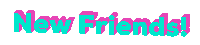 new friends text-test Sticker