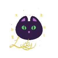 KacieKC cat sparkle lucky sparkles Sticker