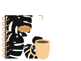 helloday dance dancing coffee black and white Sticker