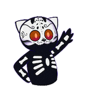 Dia De Muertos Ocelote Sticker by UNIVA Campus Guadalajara