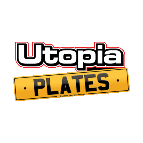 4D Number Plates Sticker by Utopia Plates Ltd