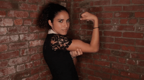 Flexing Rosie The Riveter GIF by Feminist Fight Club