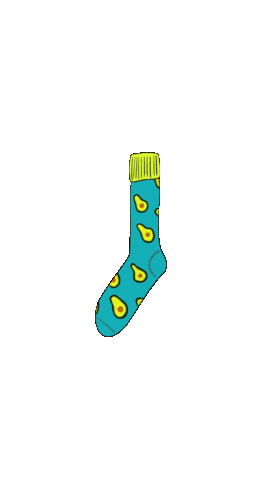 Liminamioka blue green socks avocado Sticker