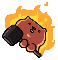 Angry Fire Sticker