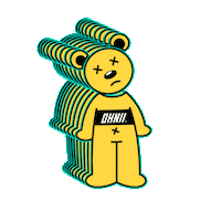Ohnii_official bear ohnii lansibear yellowbear Sticker