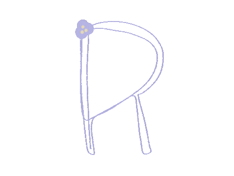 R Aakkoset Sticker