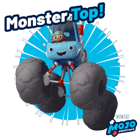 Monster Truck Help Sticker by Mojo Swoptops