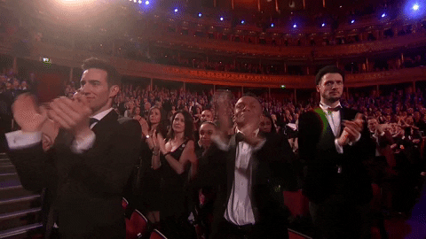 olivier awards clapping GIF by Official London Theatre