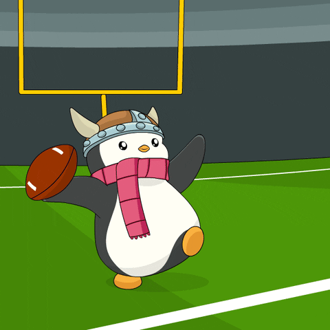 Throwing Super Bowl GIF by Pudgy Penguins