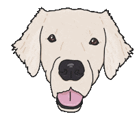 Golden Retriever Love Sticker by Nora Fikse
