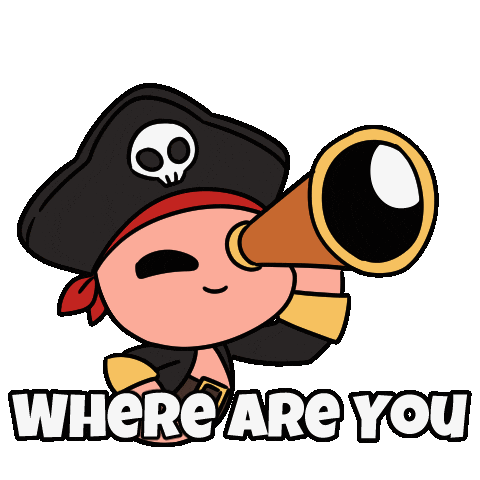 Looking Where Are You Sticker by Christophers Genie