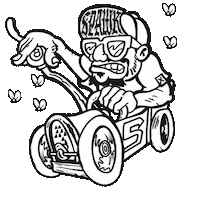 I Win Hot Rod Sticker by Spawk