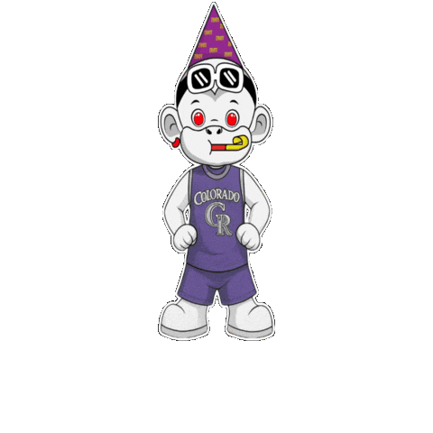 Colorado Rockies White Monkey Sticker by Zhot