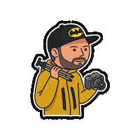 Batman Photographer Sticker by 0711bilder