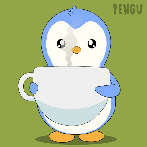 Good Morning Coffee GIF by Pudgy Penguins
