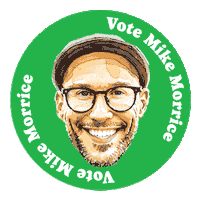 MikeMorrice green mike morris centre Sticker