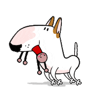 Happy Bull Terrier Sticker by Jimmy the Bull