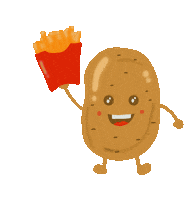 French Fries Eating Sticker