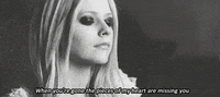 sad black and white GIF