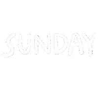 Sunday Handwriting Sticker