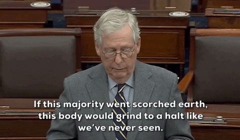Mitch Mcconnell Filibuster GIF by GIPHY News