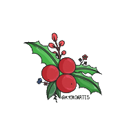 Christmas Flowers Sticker