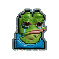 Pixel Crying Pepe Sticker by The LSD Hotel
