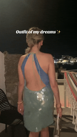 Back view mini dress