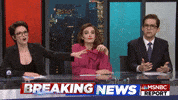 Stop Talking Breaking News GIF by Saturday Night Live