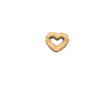 Sponsored gif. Heart shaped Cheerios float one by one to the top of the screen. 
