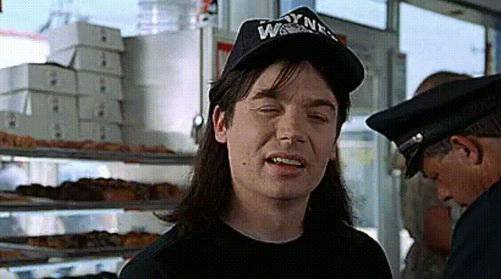 Waynes World Decision GIF