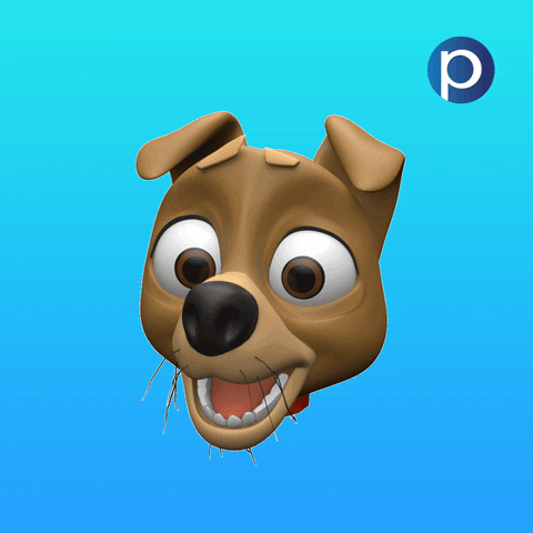 Wink Wink Dog Emoji GIF by Pracuj.pl