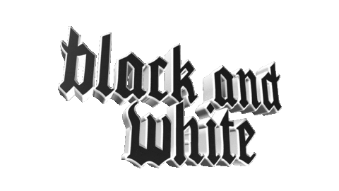 black and white text Sticker