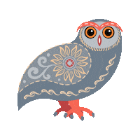 Autumn Owl Sticker by Under the Rowan Trees