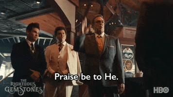 therighteousgemstones hbo praise gemstones john goodman GIF