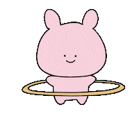 Rabbit Hula Hoop Sticker