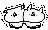 usagi_teikoku うさぎ 怖い 震える うさぎ帝国 Sticker