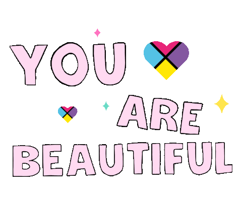 You Are Beautiful Sticker by Mixit