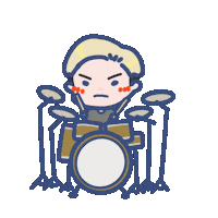 Rock Band Sticker by yomoyeah