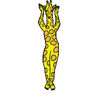 Dancing Giraffe Happy Dance Sticker