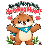 Good Morning Love Sticker by Otto the Otter by GleeSpace