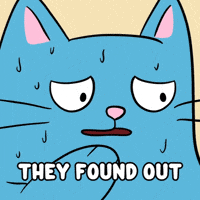 Awkward Blue Cat GIF