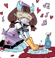 vampirehighschool happy anime halloween pixel art Sticker