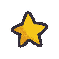 Yellow Star Sticker by POLARIS Convention