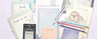sloth stationery GIF