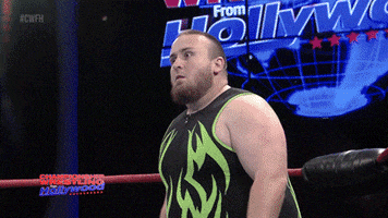 Angry Clothesline GIF by United Wrestling Network