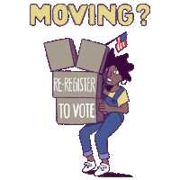 Moving American Flag Sticker by #GoVote