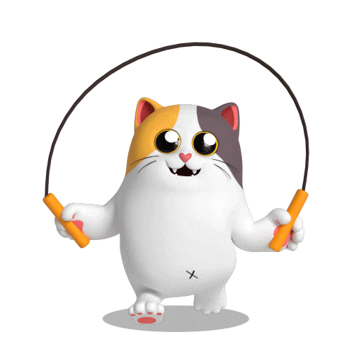 Work Out Cat Sticker by Liberty Cats Emojis